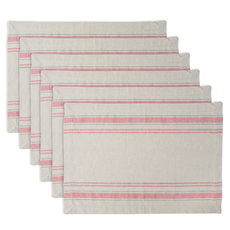 Ensemble de napperons 6 pièces Sykora, Rouge tango
