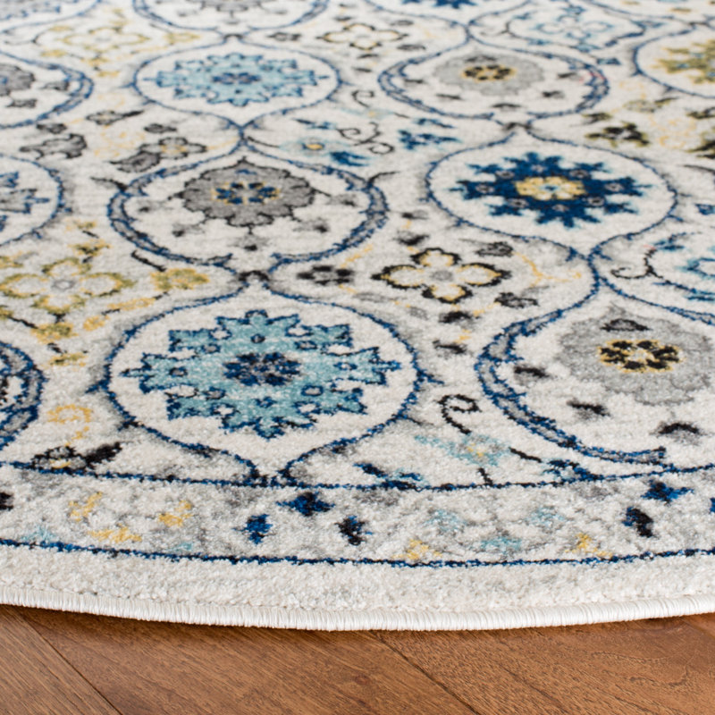 Osakis Performance Floral Rug, Round 6'7"