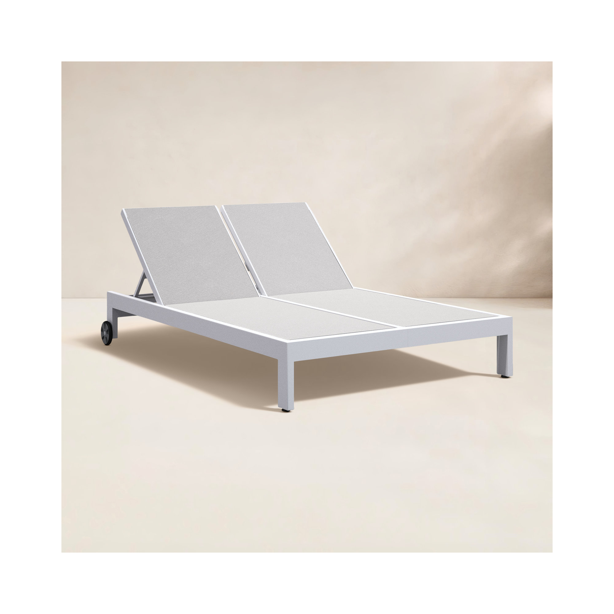 Camela Outdoor Aluminum Chaise Lounge