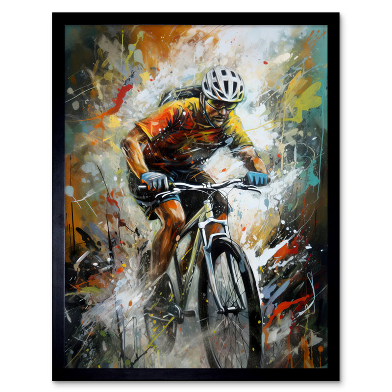 Bardette Bicycle Race Cyclist Racing Sport Action Shot - Single Picture Frame Print