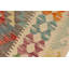 Tapis gris / beige / rouge en laine noué à la main 4 pi 10 po x 6 pi 5 po Sharen