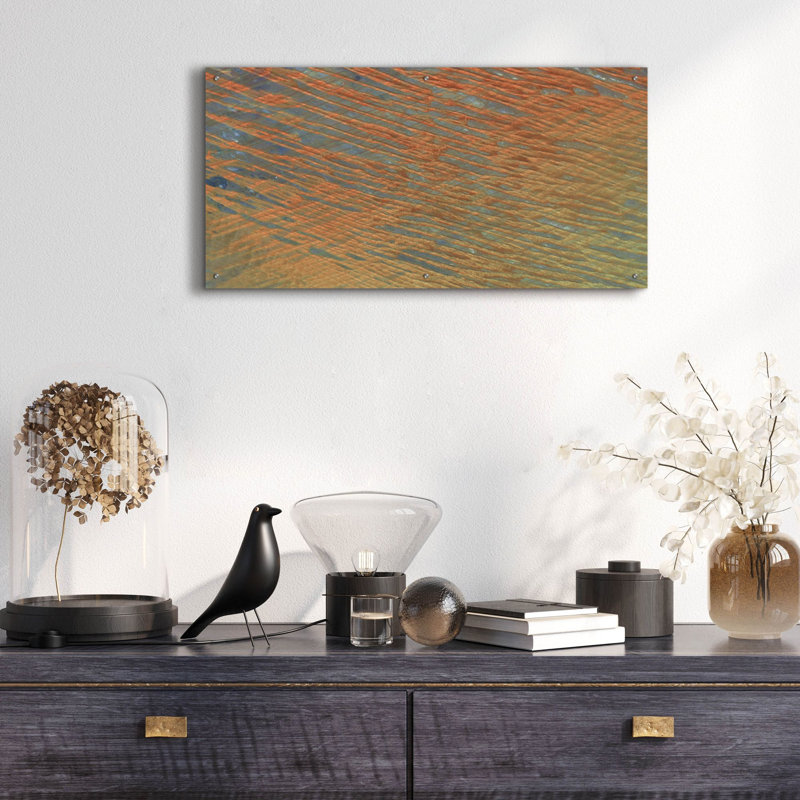  «Desert Patterns 1» par Alicia Ludwig, art mural en verre acrylique, 48 po x 24 po