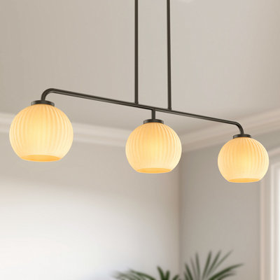 Luminaire suspendu pour îlot de cuisine 3 lumières Vannote