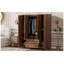 Armoire penderie 4 portes avec 2 tiroirs, brun-129685197
