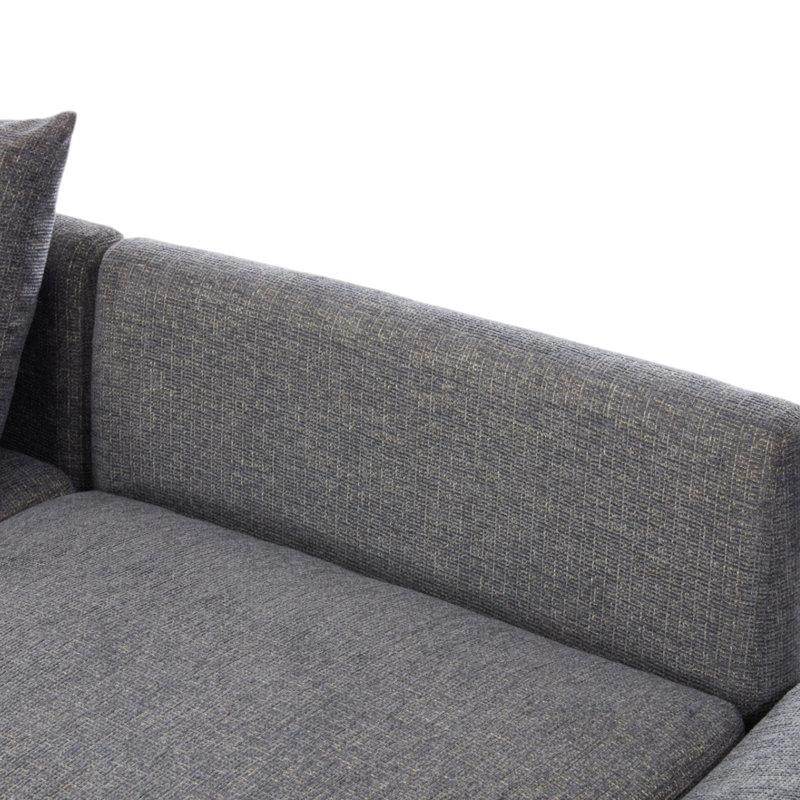 Gris 86,6 po modulaire avec configuration en forme de U ou en L, mobile et deux pour le divertissement à regarder la télévision