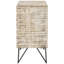 2-Door Wood Storage Cabinet With White Washed Finish And Metal Legs For Primary Living Space, 16 Inches Deep, 40 Wide Accent Interior Shelf Area Storage,