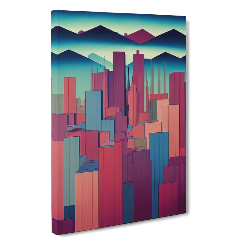 XC1022-4583X The Open Skyline Abstract - Wrapped Canvas Print, 60cm H x 40cm W x 3cm D