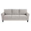 Mobilier de salon moderne et transitionnel en tissu texturé couleur sable, mobilier de l'espace