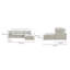 Canapé modulaire en tissu performance 4 pièces Armand-353917042
