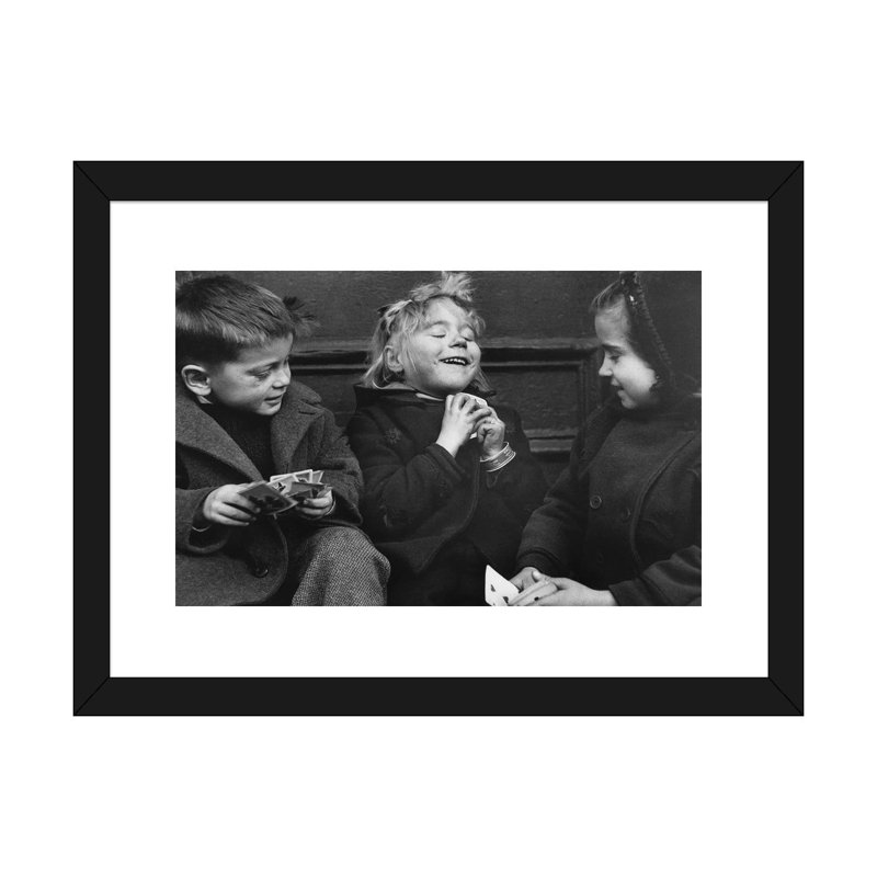 Joueurs de cartes (NYC, 1955) par Ruth Orkin - reproduction de photo, H 16 po x l 24 po x P 1 po