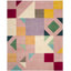 Tapis rose / orange / beige en laine touffeté à la main Harsirat-808093095