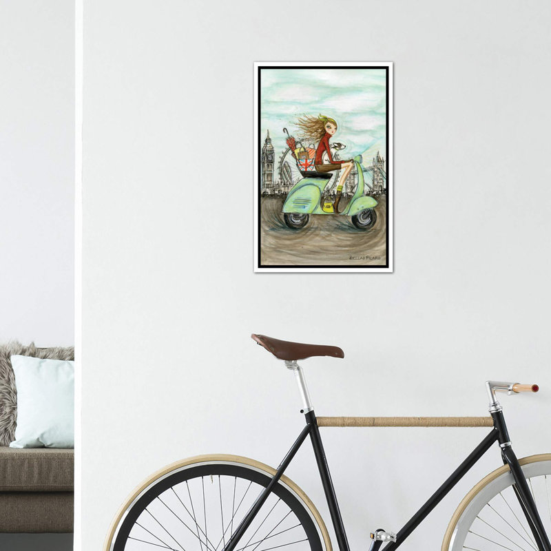 Art de londres, Toile blanche encadrée, H 48 po x l 32 po x P 1,5 po