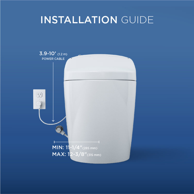 TOTO® WASHLET® G5A Lite 1.2 or 1.0 GPF Smart Toilet with Integrated Bidet Seat and CEFIONTECT®, Cotton White - MS7421CEMFG#01