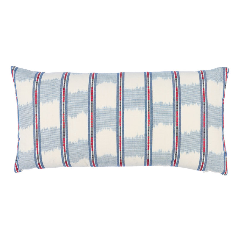 Faye Pillow, Chambray Ikat/Striped