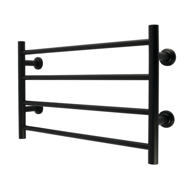 Kingston  Palatine 24-Inch X 16-Inch Stainless Steel Wall Mount 4-Tier Towel Rack, Matte Black