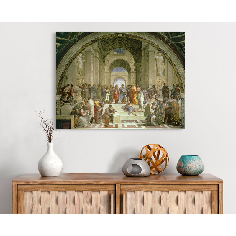 The School Of Athens by Raffaello - Wrapped Canvas Print, 50cm H x 70cm W x 4cm D