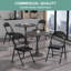 Ensemble de 6 chaises pliantes empilables Morentz, ensemble de 6 chaises de salle à manger portatives commerciales en métal robuste