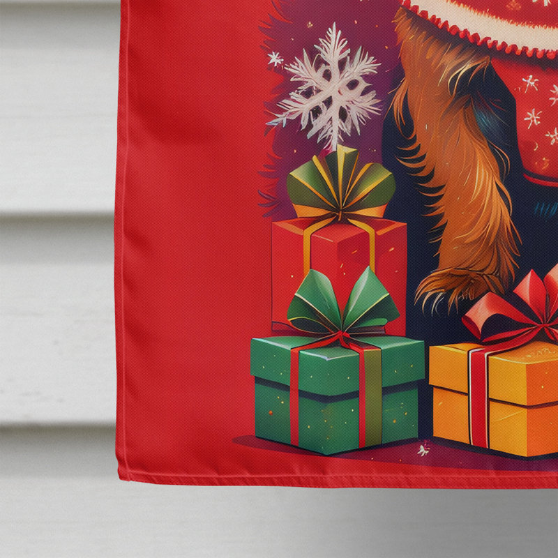 Drapeau de maison de Noël en polyester à double face H 40 po x l 28 po