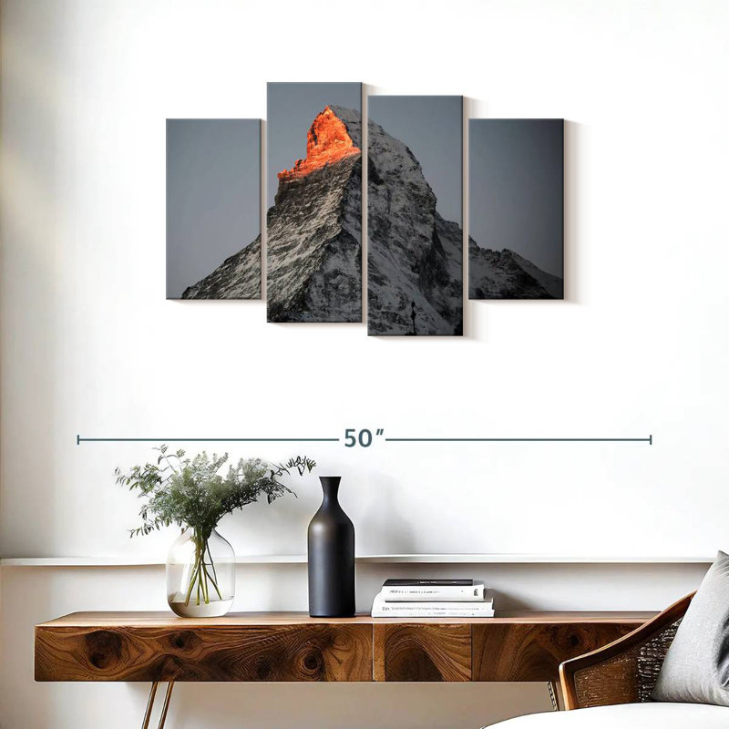 Hannes Zermatt Mountain Glow, H 22 po x l 36 po