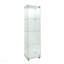 Vitrine, verre, 4 tablettes avec une porte-402593753