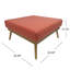 Large Coral Fabric With Rubberwood Frame And Extra Cushioning Mid Century Style Soft Cushion Legs