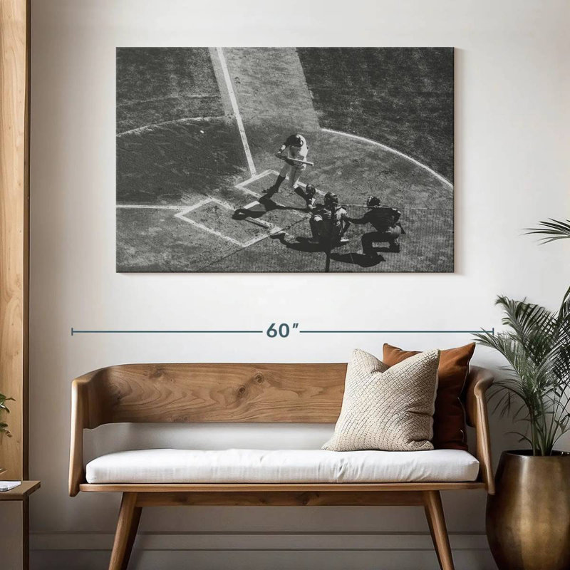 Baseball noir et blanc Sireci, H 32 po x l 48 po