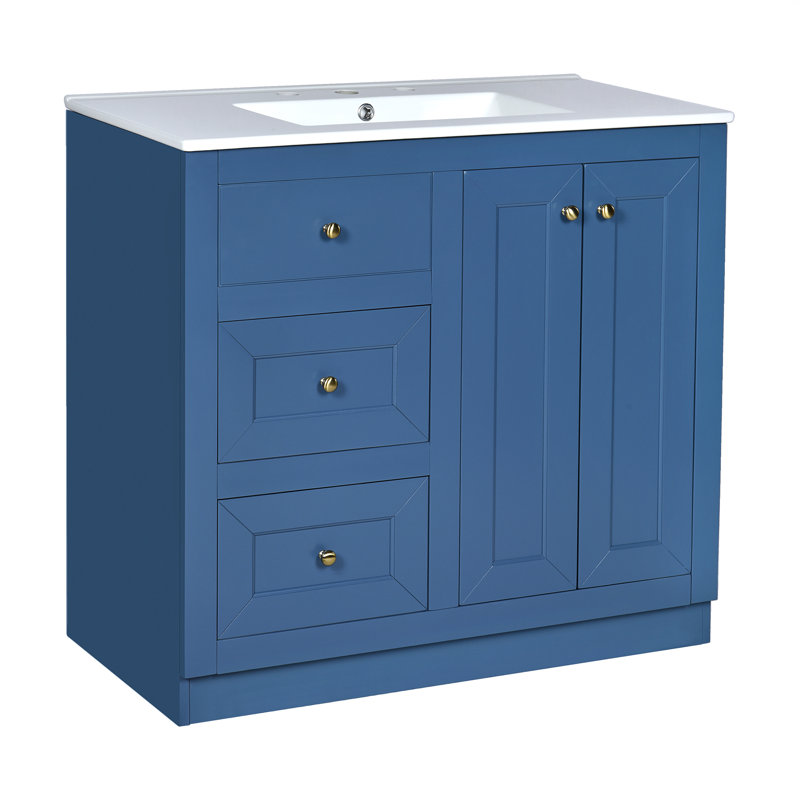 36'' Single Bathroom Vanity With Ceramic Top