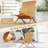 Folding Patio Chair Teak Wood Outdoor Lounge Chair w/ Slatted Seat & Backrest