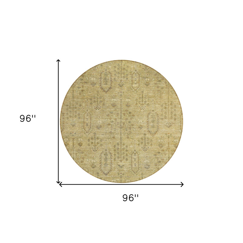 Tapis rond 8 po taupe