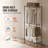 Clothes Rack, Double Hanging Rods Clothing Garment Rack With Bottom And Top Storage Tier, Rolling Clothing Rack For Hanging Clothes, 1" Diameter Thicken Steel Tube Hold Up To 300Lbs