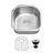 D Shape Undermount Stainless Steel Single Bowl Kitchen Sink-111566788