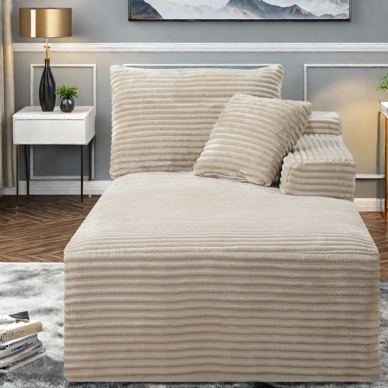 Canapé à compression, causeuse moderne en velours côtelé compact pour petite maison