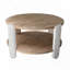 Table basse ronde à deux niveaux