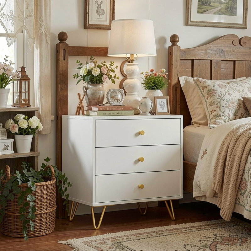Lafitte 21.6'' H 3 Drawer Bachelor's Chest, Gray