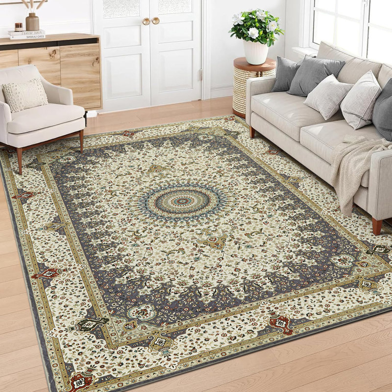  Antique Willow Grey Cashmere Shag Area Rug, Rectangle 120 x 170 cm