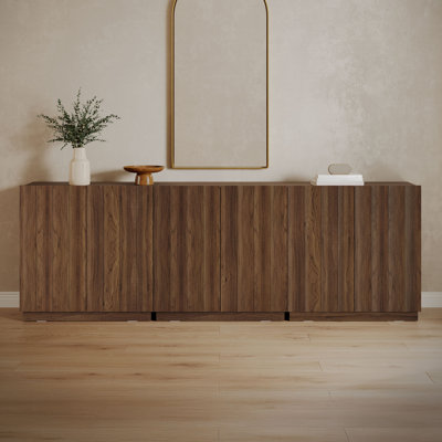 Albert 31 in. 3-Piece Accent Cabinets in Warm Walnut