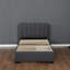 Base de lit plateforme simple avec 2 tiroirs de rangement et tête de lit avec port USB, style simple en tissu de lin, support à lattes en bois, aucun sommier requis