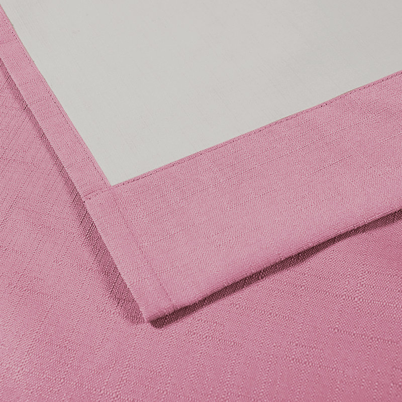 Paire de rideaux occultant et isolant avec passe-tringle Morelock, Rose