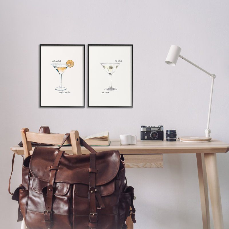  Téquila Cocktail & Expressions, ensemble de 2 estampes numériques par Graffi * Tee, H 18 po x l 12 po