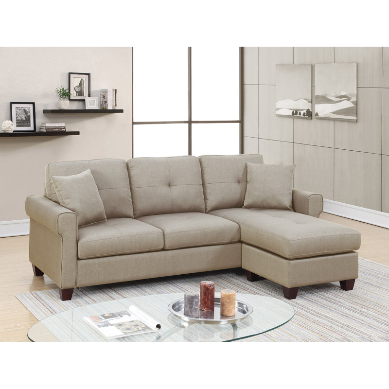 Modern Sofa 2-PCS Sectional Sofa Modern Sectional, Beige