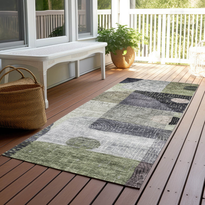 Tapis intérieur / extérieur lavable à la machine Seo ACN1117, Tapis de couloir 2 pi 3 po x 7 pi 6 po