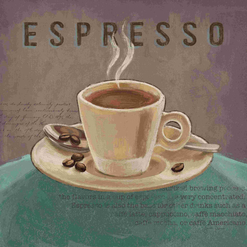 «Coffee And Co III» par Janelle Penner - peinture sur toile tendue, H 36 po x l 36 po