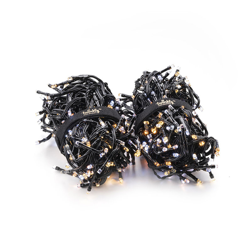 Twinkly Smart Decorations 400 LED Amber Gold and White Cluster Lights