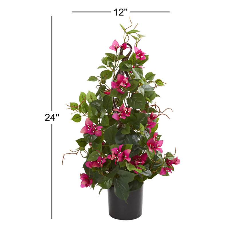 Plante de fleurs artificielle 24 po dans un pot de fleurs