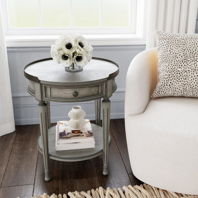 Aleix Tray Top End Table with Storage