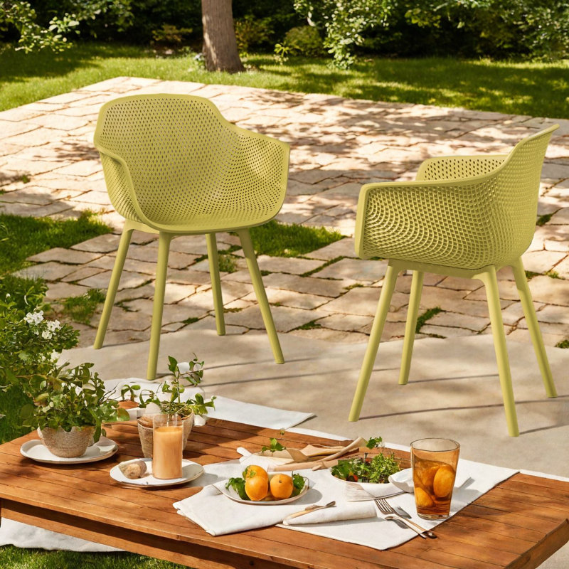 Chaises de patio résistantes aux intempéries, style moderne Pe pour les repas à domicile