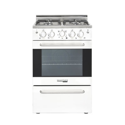 Cuisinière au gaz autoportante de 23,5 po à 4 brûleurs de 2,3 pi³ avec four à convection Prestige