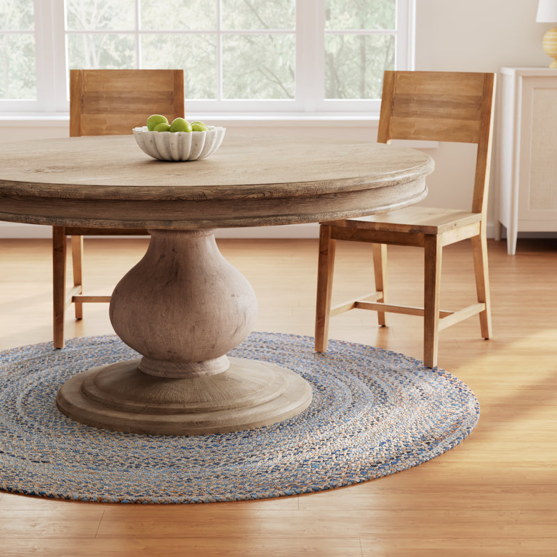 Flatweave Geometric Indoor Rug, Round 4'