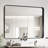 Clear Reflection Black Aluminum Modern Bathroom Mirror