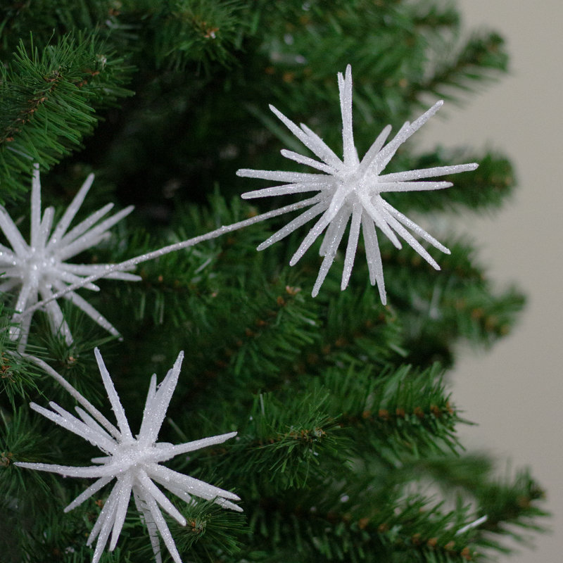 Aérosol de Noël artificiel scintillant 24 po 24 po, Blanc